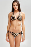 Wild Instinct Sofia Brown Leopard Print Loop Tie Bikini Bottom - Women - Pineapple Clothing