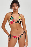 Wild & Free Sara Brown Cute Leopard Print Triangle Bikini Top - Women - Pineapple Clothing