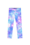 Wizard Lucy Blue Cute Colorful Galaxy Printed Stretch Leggings - Kids - Pineapple Clothing